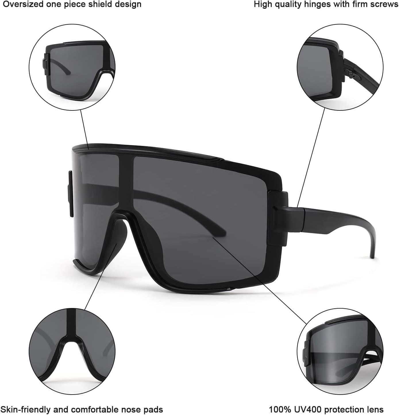 image:imageFEISEDY Men Women Sunglasses 80s Sport Cycling Baseball Glasses for Youth Teens Running Softball B4057Black