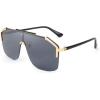 image:imageFEISEDY Classic Siamese One Piece Oversized Sunglasses Nice Rimless Stylish Retro Design for Women Men B263401 Black