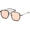 image:imageFEISEDY Retro Aviator Sunglasses for Women Men Vintage Classic Square Metal Frame Sun Glasses Trendy Shades B0371Black Frame Beige Lens