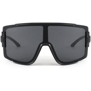 FEISEDY Men Women Sunglasses, 80s Sport Cycling Baseball Glasses for Youth Teens Running Softball B4057(Black)