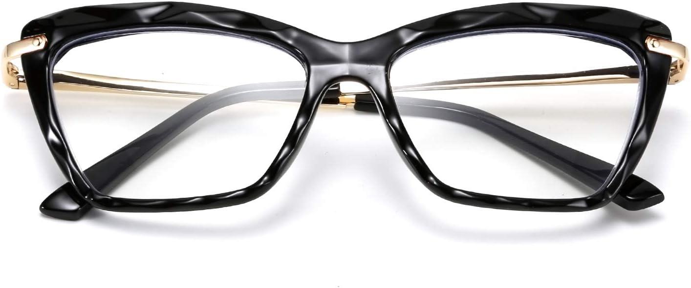 image:imageFEISEDY Crystal Cat Eye Reading Glasses Blue Light Blocking Reader Anti Eyestrain Glasses B2596 Black 250xBlack