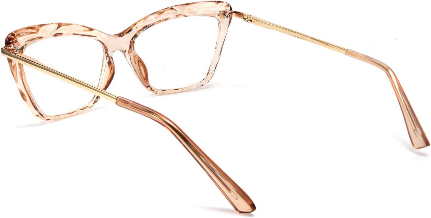 image:imageFEISEDY Crystal Cat Eye Reading Glasses Blue Light Blocking Reader Anti Eyestrain Glasses B2596 Black 250xChampagne