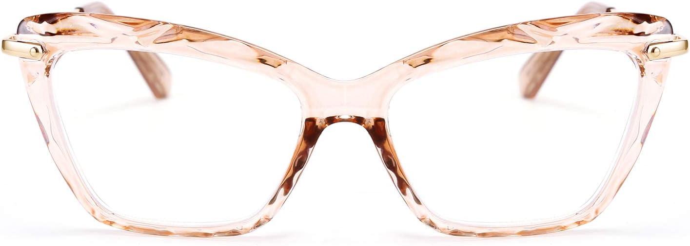 image:imageFEISEDY Crystal Cat Eye Reading Glasses Blue Light Blocking Reader Anti Eyestrain Glasses B2596 Black 250xChampagne