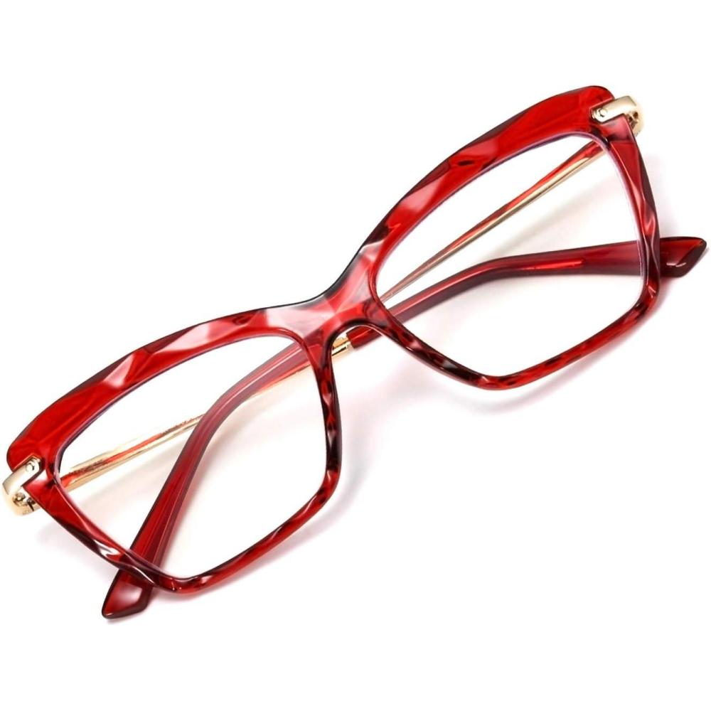 image:imageFEISEDY Crystal Cat Eye Reading Glasses Blue Light Blocking Reader Anti Eyestrain Glasses B2596 Black 250xWine
