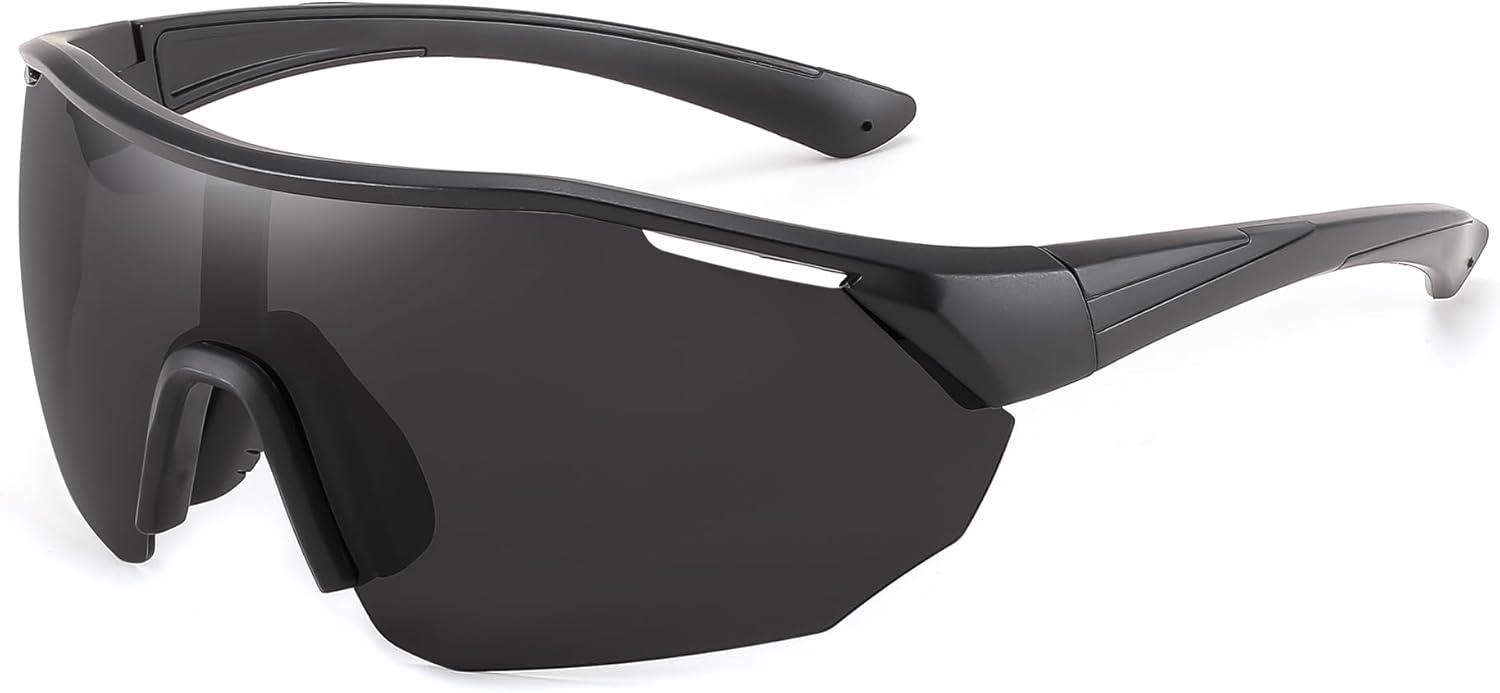 image:imageFEISEDY Polarized Sunglasses Baseball Lightweight Frame Men Women Sports Cycling Sun Glasses for MTB UV400 Protection B0056001 Black