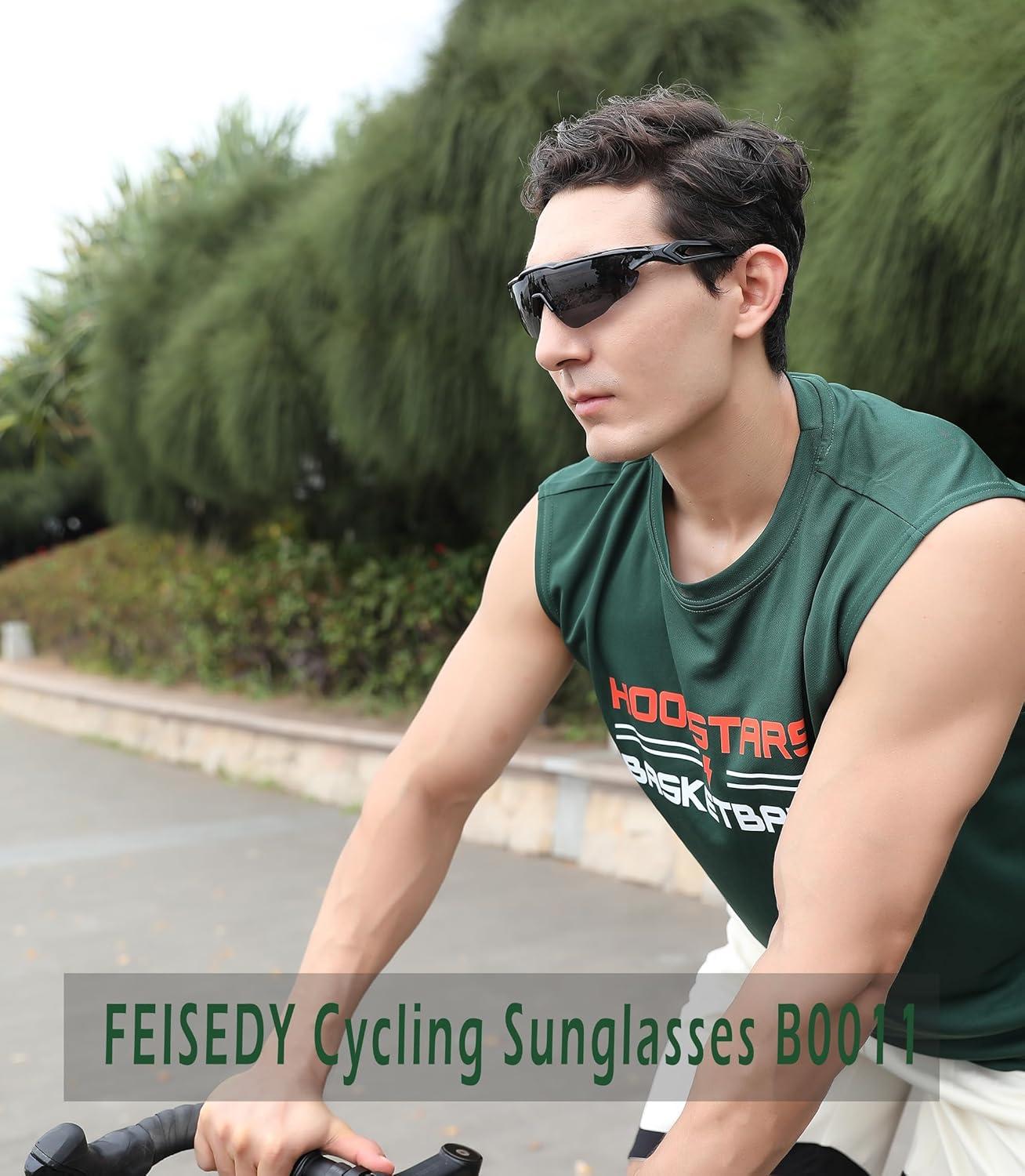 image:imageFEISEDY Youth Sport Polarized Sunglasses for 816 Cycling Running Driving Baseball Goggles Glasses B0011005blackGrey