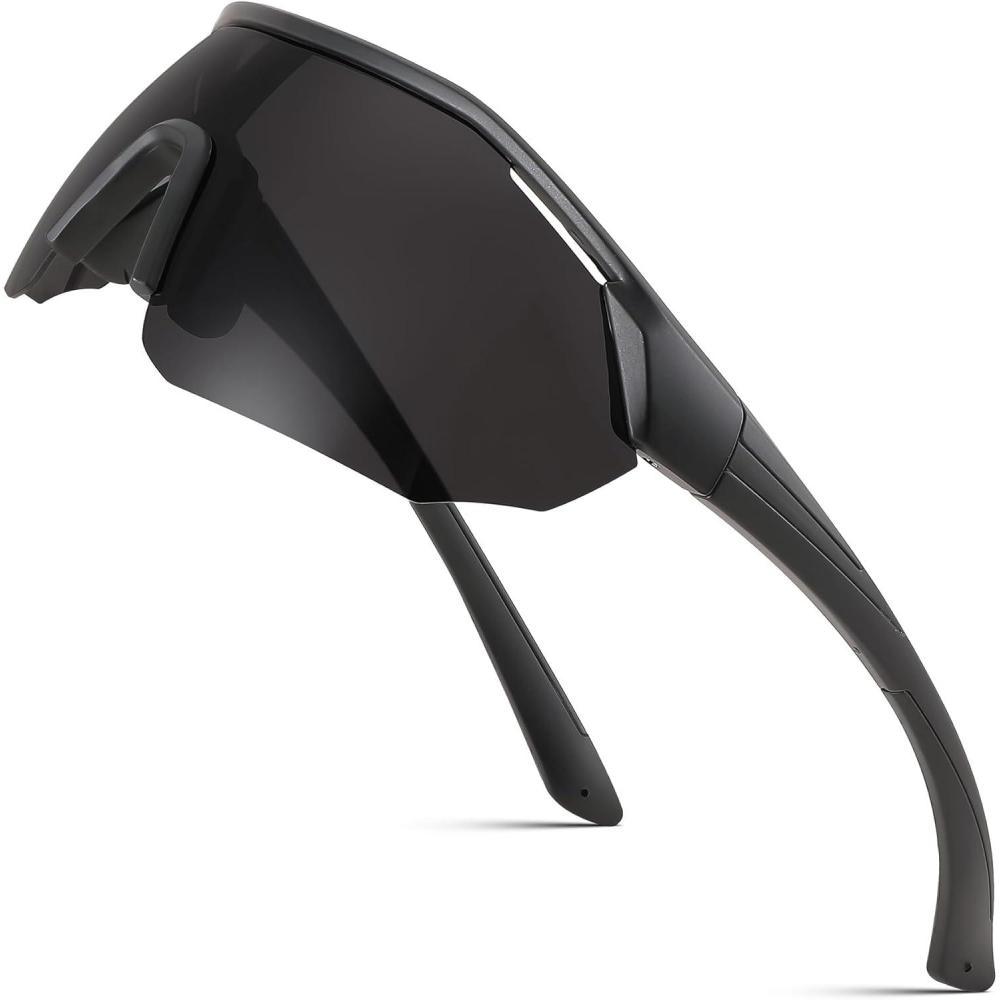 image:imageFEISEDY Polarized Sunglasses Baseball Lightweight Frame Men Women Sports Cycling Sun Glasses for MTB UV400 Protection B0056001 Black