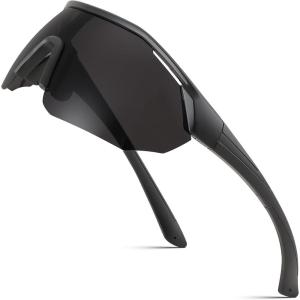 FEISEDY Polarized Sunglasses Baseball Lightweight Frame Men Women Sports Cycling Sun Glasses for MTB UV400 Protection B0056(001 – Black)