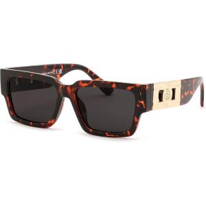 FEISEDY Retro Trendy Rectangle Polarized Sunglasses for Women Men,Classic Narrow Square Sun Glasses B0314(Tortoise/Black)
