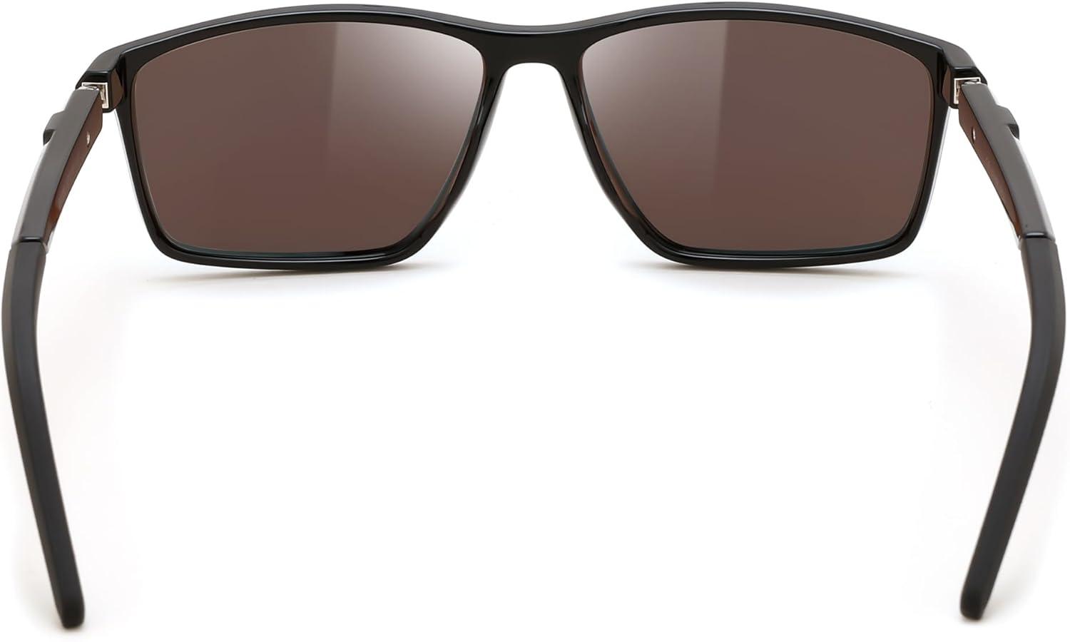 image:imageFEISEDY Square Sunglasses For Men Women Retro Trendy Rectangle Classic Sunglasses Fashion Vintage Frame Polarized UV400 B0288BlackBlue