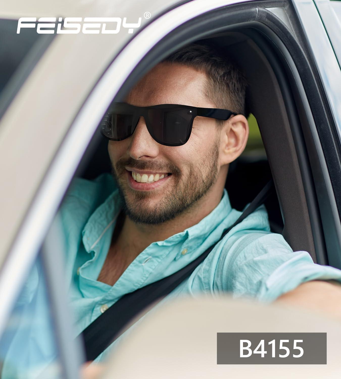 image:imageFEISEDY Trendy Rimless Mirrored One Piece Lens Sunglasses Reflective Sun Glasses B4155Black FrameGrey Lens