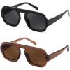 (2 Pack) Black & Brown