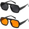 (2 Pack) Black & Yellow