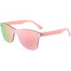image:imageFEISEDY Trendy Rimless Mirrored One Piece Lens Sunglasses Reflective Sun Glasses B4155Pink FramePink Mirror Lens