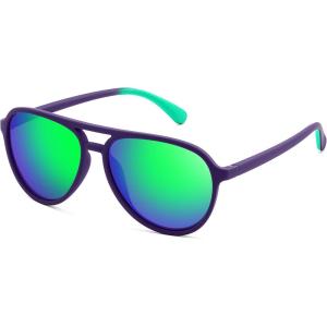 FEISEDY Polarized Aviator Sunglasses for Men Women Trendy Classic Sports Driving Outdoor TAC Lens UV400 Eyewears B0324(Purple/Green)