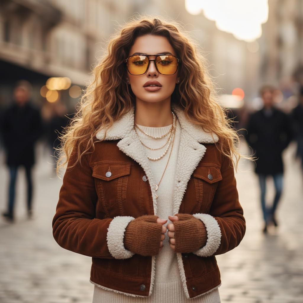 image:imageFEISEDY Retro Square Aviator Sunglasses Women Men 70s Vintage Trendy Plastic Frame Sun Glasses B2835032 Tortoise FrameYellow Lens