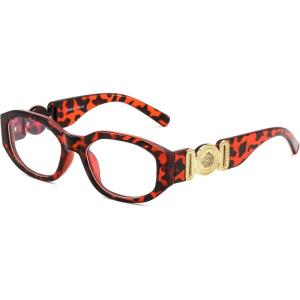 FEISEDY Trendy Blue Light Reading Glasses for Women and Men, Vintage 90s Anti-Glare Readers B0317(Tortoise)