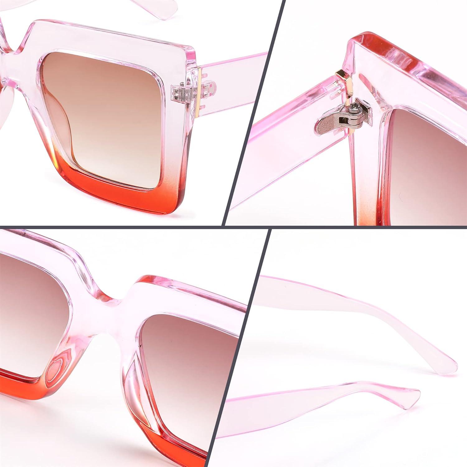 image:imageFEISEDY Oversized Square Sunglasses for Women Fashion Shades Luxury Big Sun Glasses UV400 Protection B2380Purple
