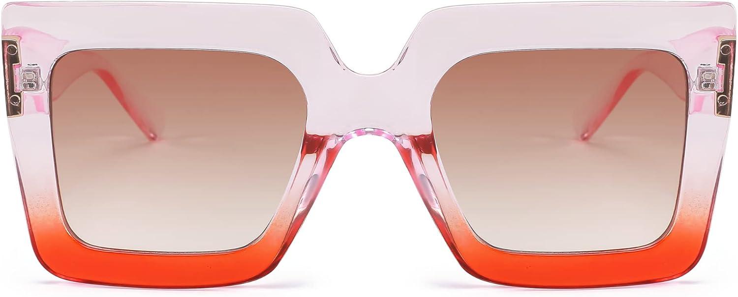 image:imageFEISEDY Oversized Square Sunglasses for Women Fashion Shades Luxury Big Sun Glasses UV400 Protection B2380Purple