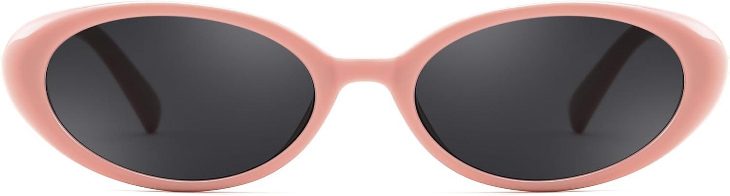 image:imageFEISEDY Retro Oval Cateye Sunglasses for Women Men Fashion Small 90s Style Vintage Shades B4180Pink