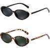 (2 Pack) Black & Leopard