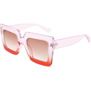 FEISEDY Oversized Square Sunglasses for Women Fashion Shades Luxury Big Sun Glasses UV400 Protection B2380(Purple)