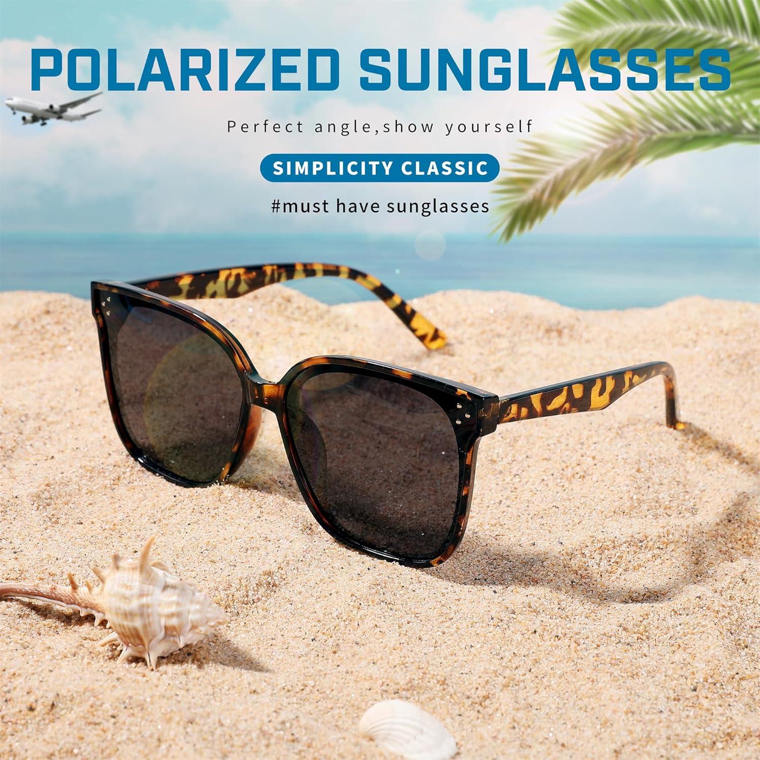 image:imageFEISEDY Oversized Polarized Sunglasses UV400 Protection Square Fashion Sun Glasses for Outdoor amp Daily B2600Camouflage Frame