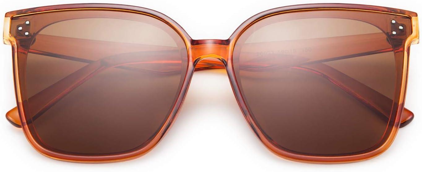 image:imageFEISEDY Oversized Polarized Sunglasses UV400 Protection Square Fashion Sun Glasses for Outdoor amp Daily B2600Jacinth