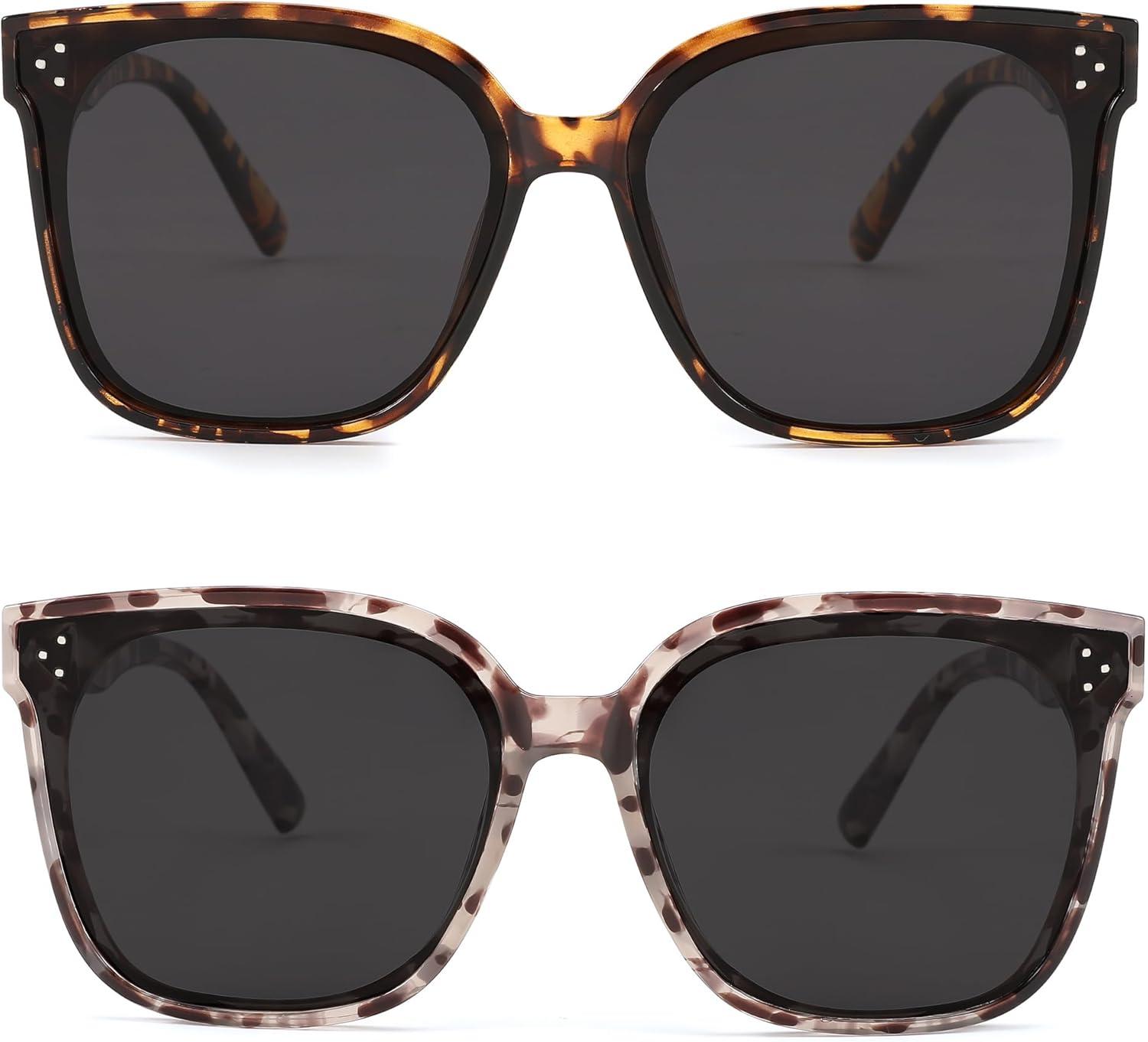 image:imageFEISEDY Oversized Polarized Sunglasses UV400 Protection Square Fashion Sun Glasses for Outdoor amp Daily B2600Z2pack Camouflage Frame Marble Frame