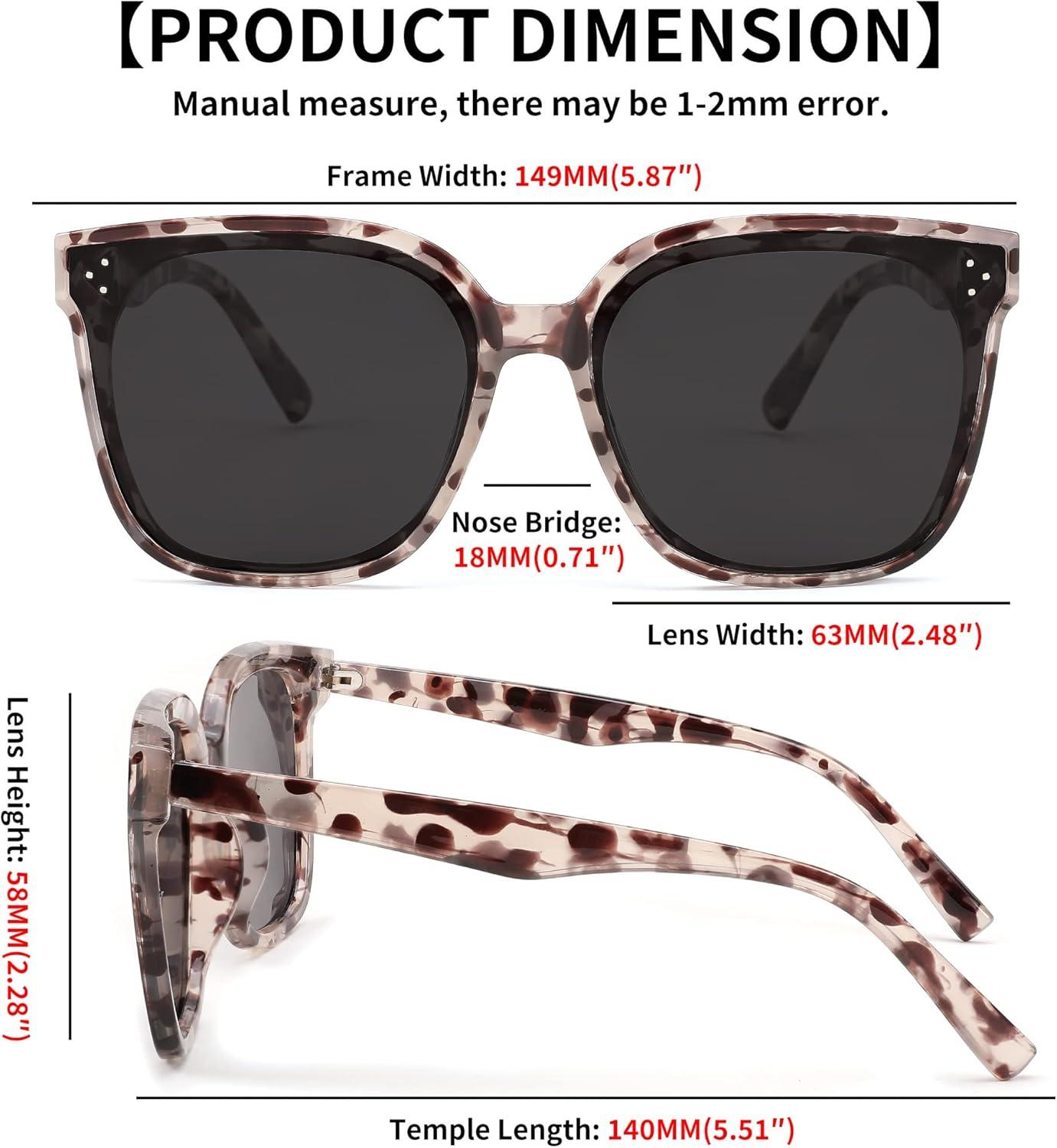image:imageFEISEDY Oversized Polarized Sunglasses UV400 Protection Square Fashion Sun Glasses for Outdoor amp Daily B2600Z2pack Camouflage Frame Marble Frame