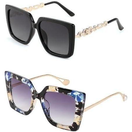 image:imageFEISEDY Sunglasses Womens Trendy Oversized Square Shades