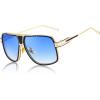 image:imageFEISEDY Sunglasses Mens Oversized Retro Metal Steampunk Shades Sunnies Fishing Driving B0272Gold Framed and Blue Lens