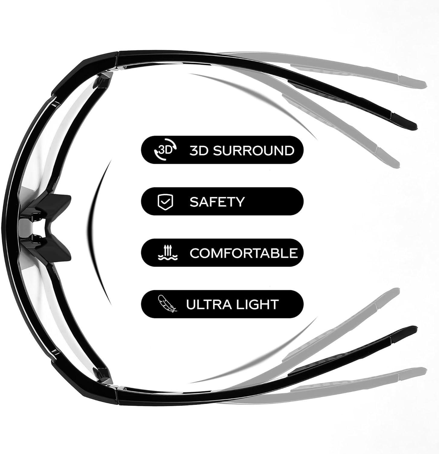 image:imageFEISEDY Photochromic Cycling Glasses for Men Women Clear Mountain Bike Sunglasses Sports Baseball B0133