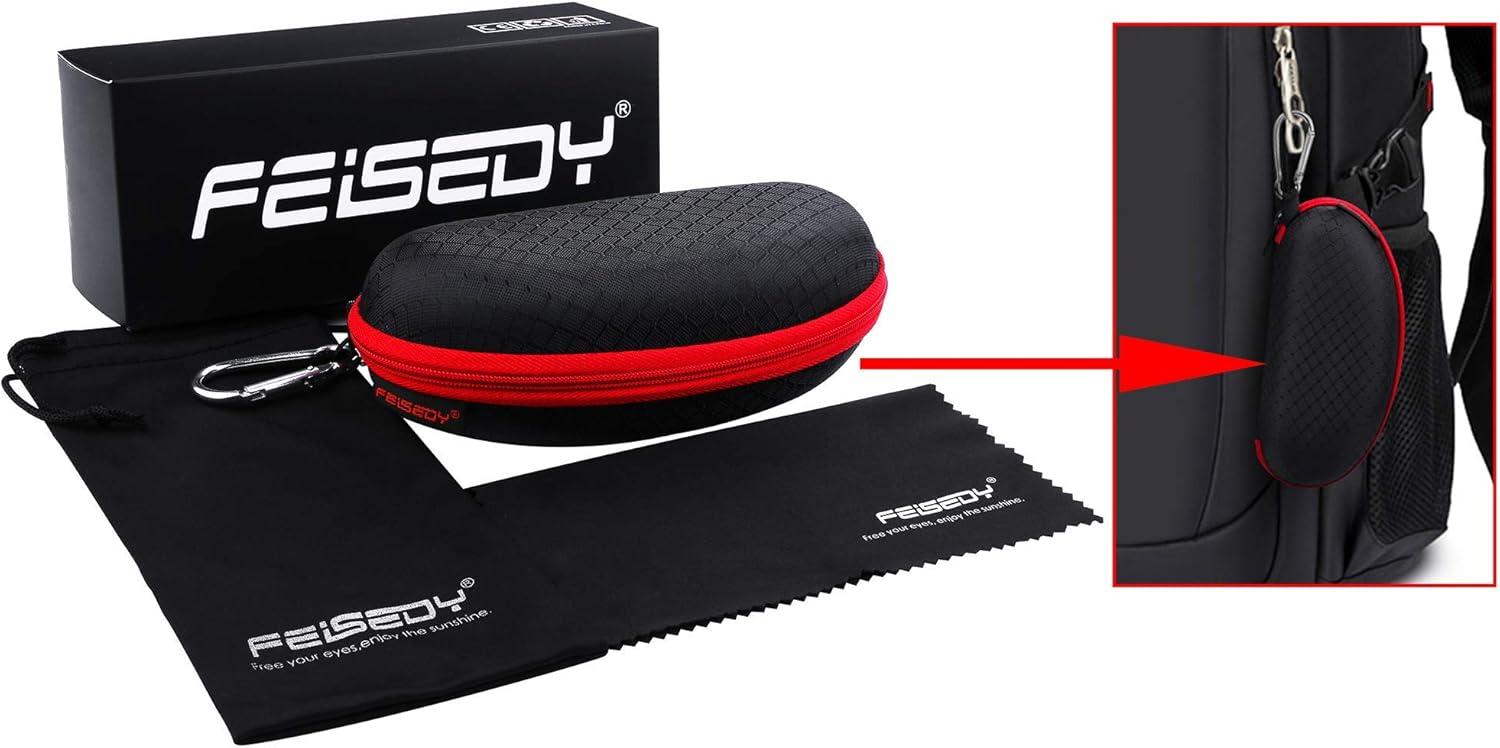 image:imageFEISEDY Classic Men Sport Polarized Sunglasses Driving Unbreakable Frame UV400 B2442