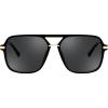 image:imageFEISEDY Retro Square Aviator Sunglasses for Women amp Men Polarized Lens Classic Double Bridge Frame Shades B4195BlackGrey
