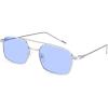 002 Silver Frame/Blue Lens