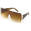 image:imageFEISEDY Oversized Square Sunglasses for Women Men Flat Top Shield Sunglasses One Piece Frameless Shades B2767Gradient Brown