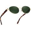 Gold Frame Green Lens Leopard Legs