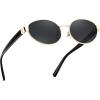 Gold Frame Grey Lens Black Legs
