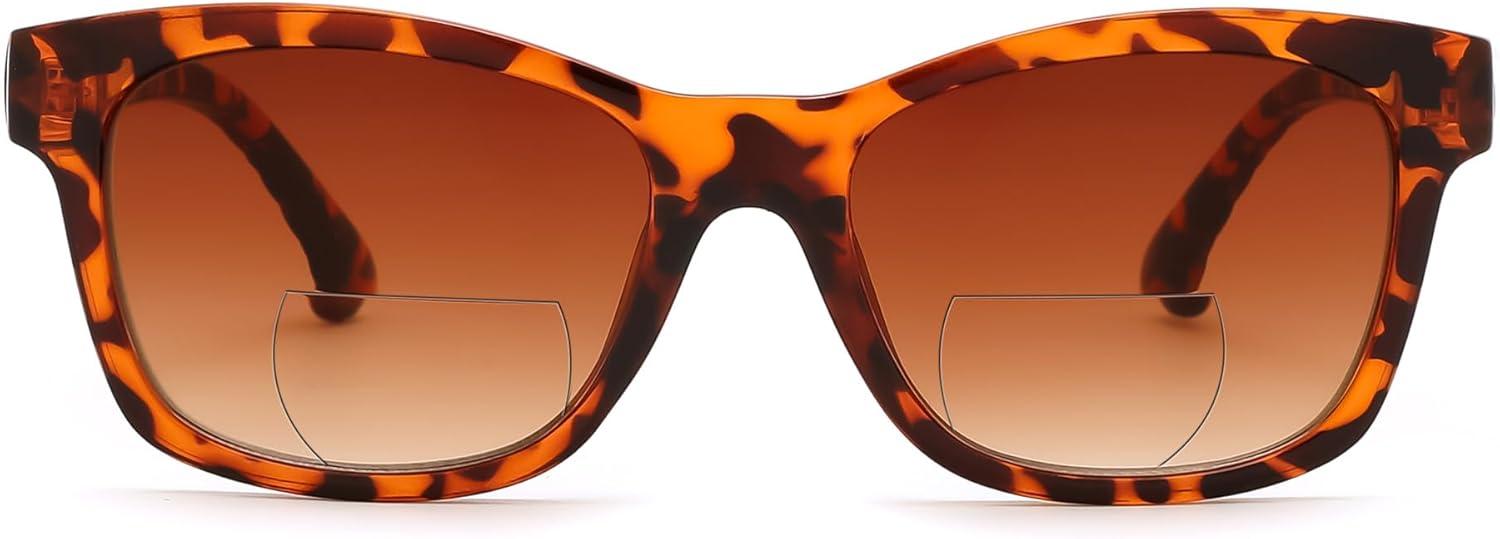 image:imageFEISEDY Bifocal Reading Sunglasses for Women Trendy Sunglasse Readers Outdoor Reader Sun Glasses UV400 Protection B0354Tortoise