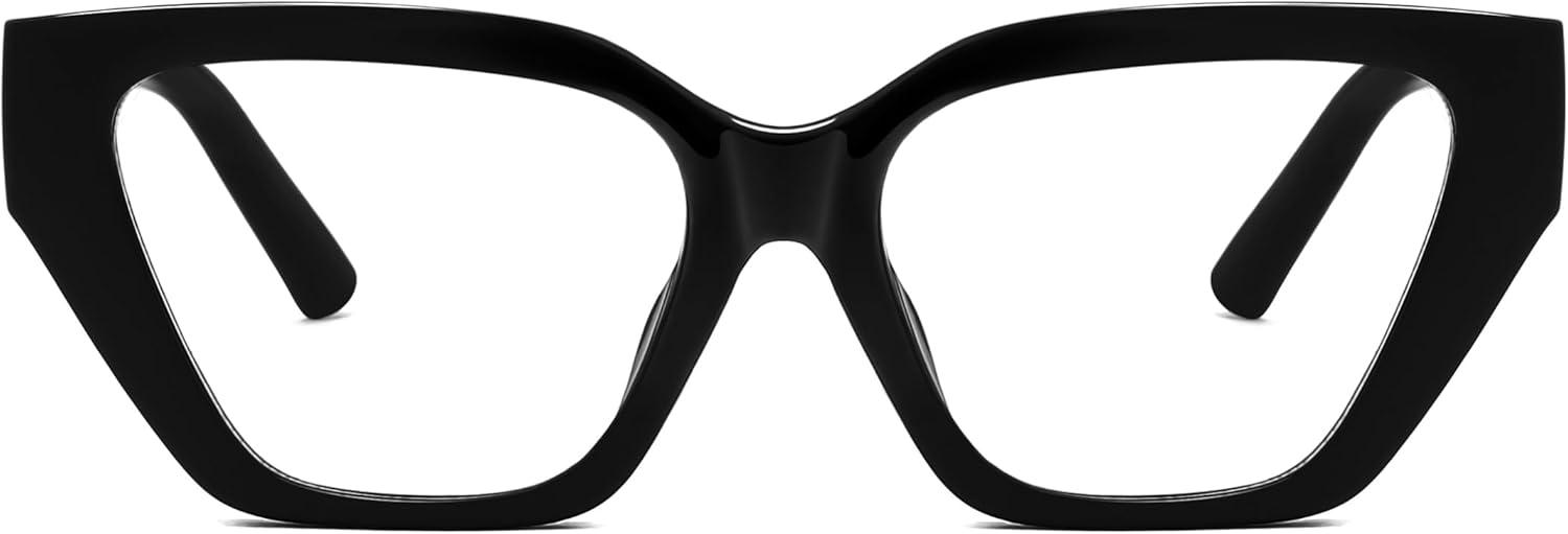 image:imageFEISEDY Women Cat Eye Blue Light Blocking Glasses Trendy Cateye Design for Daily Wear B0350Black