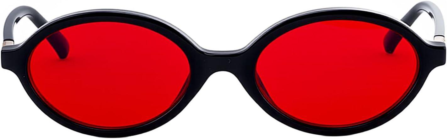 image:imageFEISEDY Oval Blue Light Glasses for Women Men Red Lens AntiBlue Light Fashion Computer Gaming Eyeglasses B0415Black Frame Red Lenese