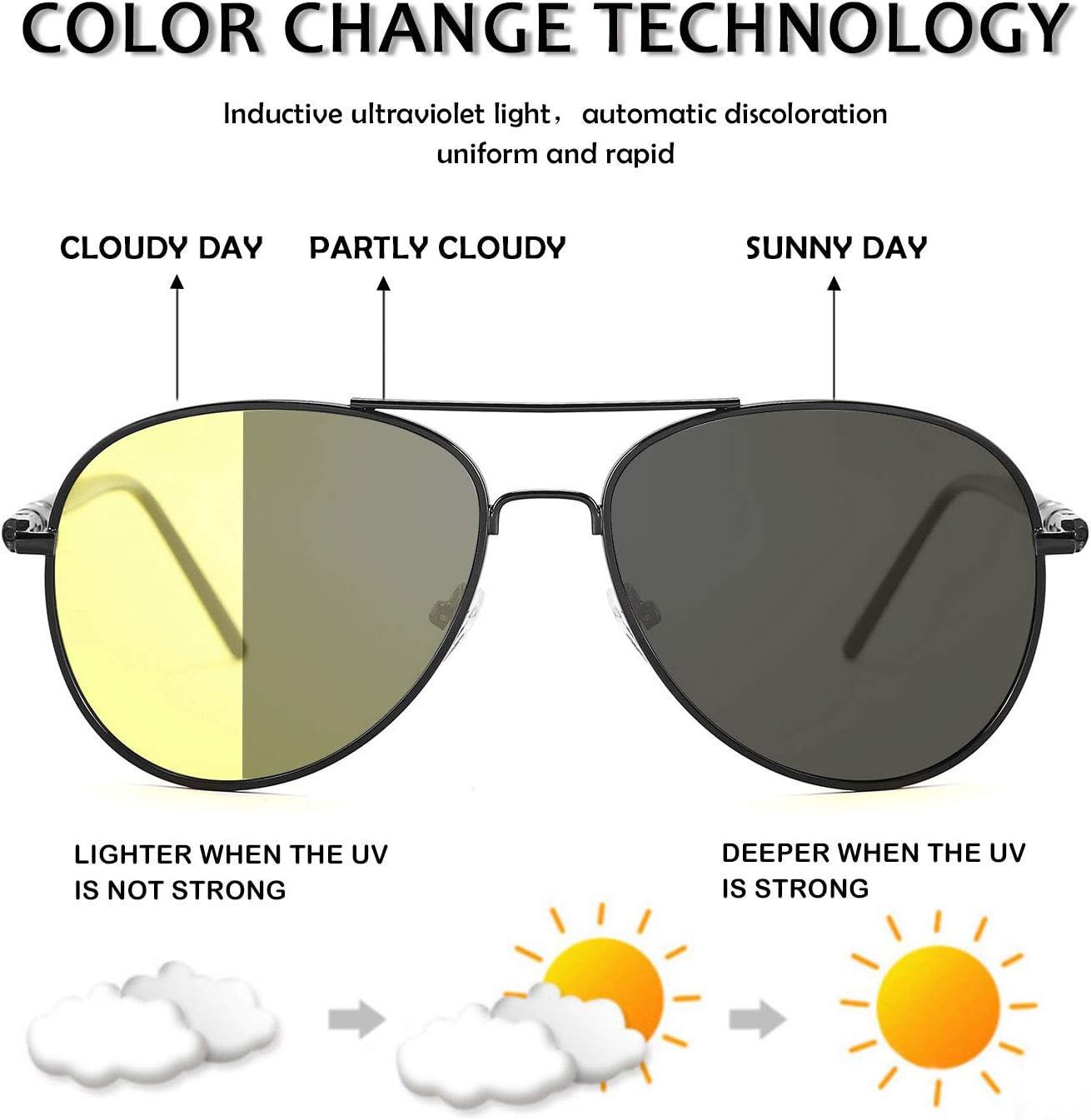 image:imageFEISEDY Aviator Polarized Night Driving Sunglasses Anti Glare Yellow Lens B266801 Black Frame