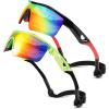 2pack Black & Red+transparent Green & Red