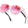 Transparent Pink Frame & Pink Mirror Lens