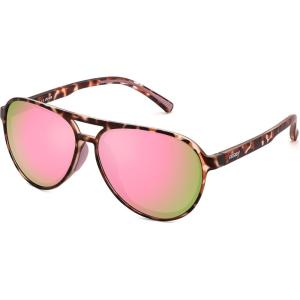 FEISEDY Polarized Aviator Sunglasses for Men Women Trendy Classic Sports Driving Outdoor TAC Lens UV400 TR90 Eyewears B0378(Leopard/Pink)